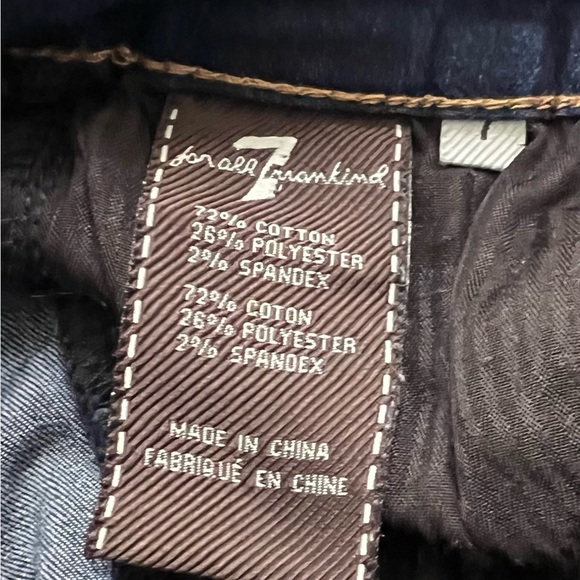 7 For All Mankind Indigo Skinny Jeans with Distressed Look - Picture 4 of 5